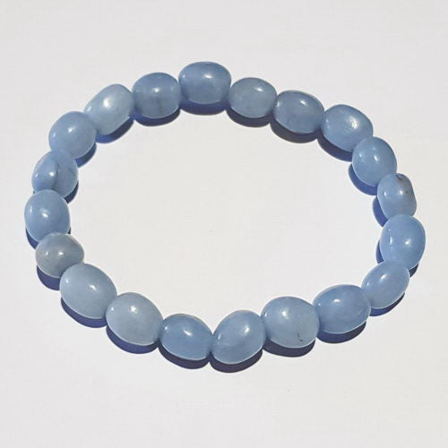 Angelite Nugget Bead Bracelet 055